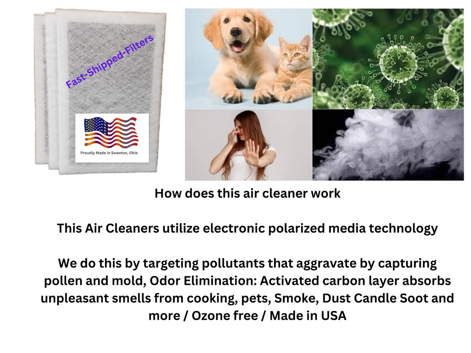 8 filtros de repuesto compatibles para un purificador de aire Sears Foto 3 de 4