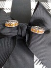 Genuine Mexican Fire Opal & Natural Zircon Reversible Earrings — photo 4