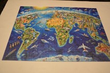 World Landmarks Map 300 XXL Piece Jigsaw Puzzle by Ravensburger- complete