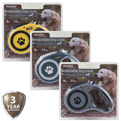RETRACTABLE 8M 35KG DOG LEAD EXTENDABLE PET LEASH