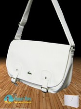 LACOSTE MESSENGER BAG Women's Satchel Vintage N26 ED Classic 15 Ivory NEW