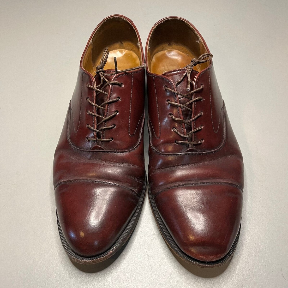 Vintage USA Cole Haan Mens Oxford Size 8.5 D Burgundy Leather Cap Toe Dress Shoe Cole Haan Dress Shoes Mens 9.5 M Modern Essentials Oxford  main image 4