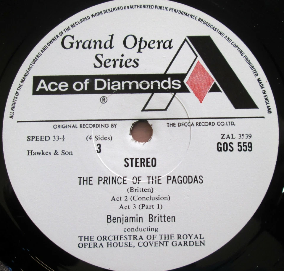 GOS 558-9 Britten The Prince Of The Pagodas Covent Garden 2xLP NEAR MINT Decca - Image 3 of 4