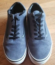 VANS Old Skool Low Gray Suede Gum Rubber Sole EUC Men's 6.5 Womens 8