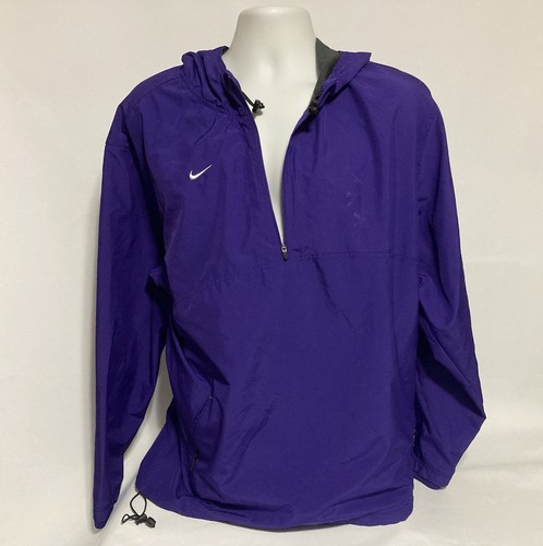 Giacca con cappuccio uomo vintage Nike 1/4 zip track jacket adulto grande abbigliamento squadra ventilato - Foto 3 di 9