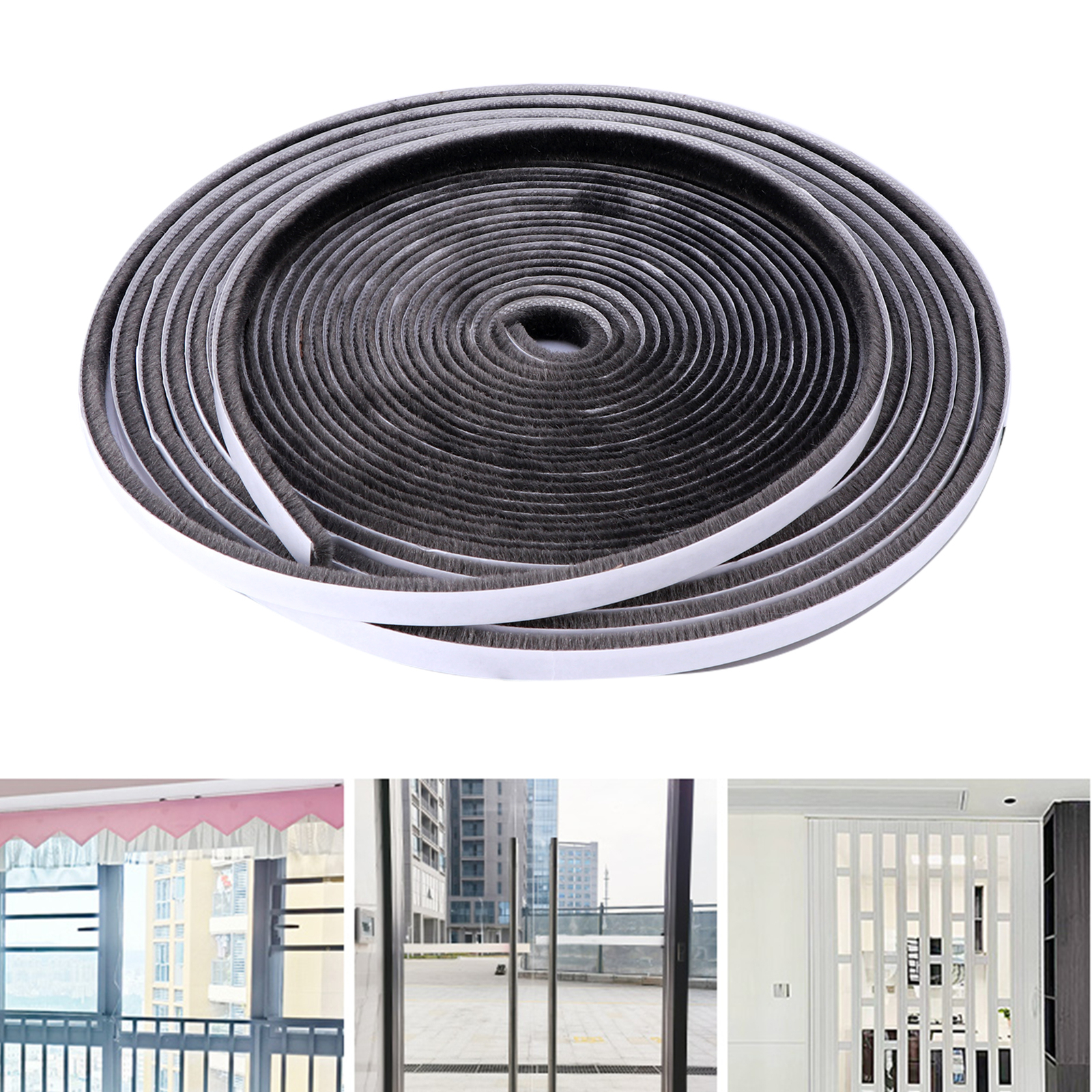 Soundproof Weather Stripping Draft Excluder Brush Garage Door Window eBay