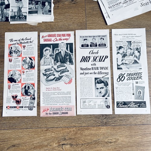 Vintage Advertisement Paper Cuts Magazine Scrap Cuts Advertisements Adverts X 57 - Foto 19 di 21