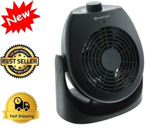 Comfort Zone Czhc21 2 In 1 Air Flow Heat Cold Black Heater Fan