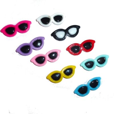 Puppy Bows ~ Tiny 1'' cats eyes 1950's style Dog bow sunglasses  pet hair