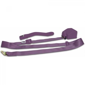 3 Point Retractable Purple Seat Belt With Mounting Brackets Standard Buckle