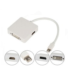Belinda 3in1 Mini Displayport To Hdmi Dvi Vga Adapter Cable For Mac