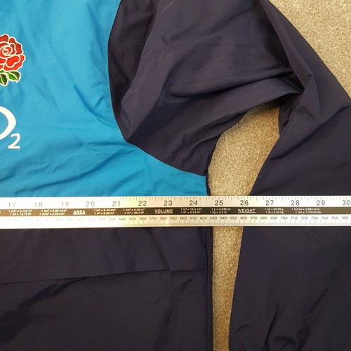 Chaqueta Canterbury England Para Hombres XL Azul Rugby Vaposhield Entrenamiento Lluvia 1/4 Cremallera - Imagen 7 de 11