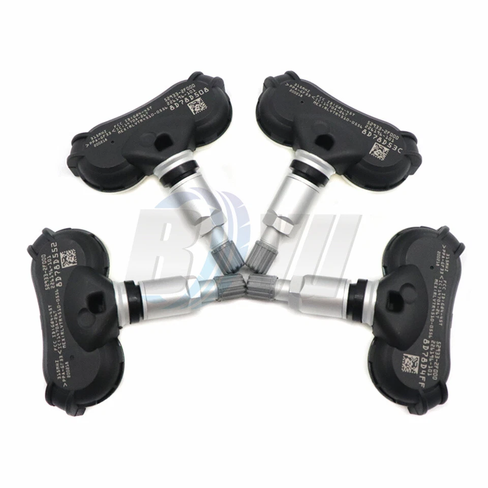 52933-2F000 Juego de 4 piezas TPMS aptos para sensores de presión de neumáticos Kia Hyundai 315 MHz Foto 4 de 4