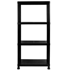 5 & 4 TIER PLASTIC & METAL SHELVES UNIT SHELVING STORAGE UNIT FOR GARAGE GARDEN