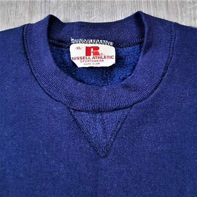 Vintage 70s Russell Athletic Blue Crewneck Sweatshirt 1970s Vintage 70s Russell Athletic Blue Crewneck Sweatshirt 1970s