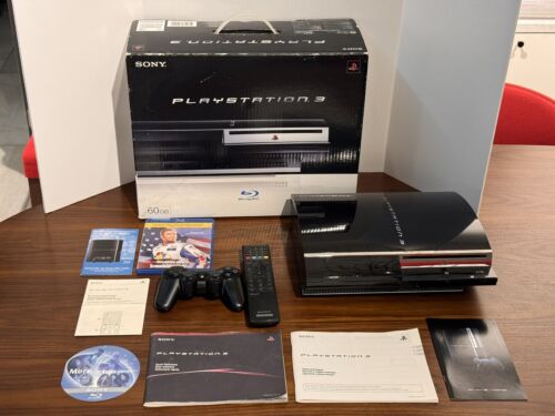 Sony PlayStation 3 PS3 Console 60GB CIB W/Remote And Talladaga  Nights  Blu Ray - Picture 1 of 12