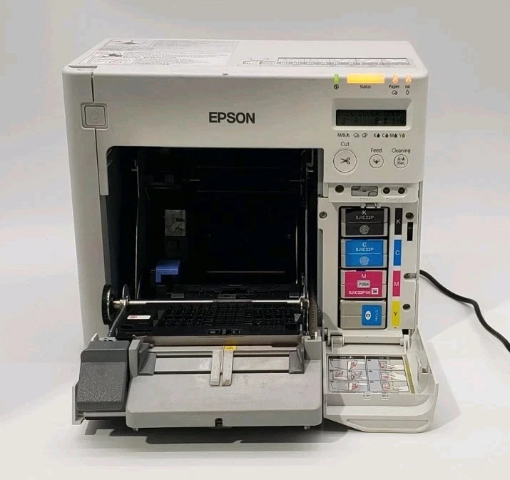 EPSON M311A TM-C3500 INKJET THERMAL COLOR LABEL PRINTER W/ AC ADAPTOR *READ* - Image 3 of 4