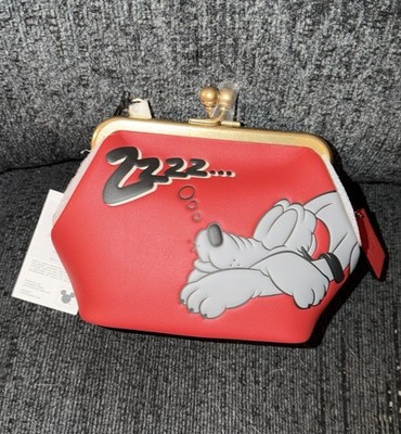 Coach X Disney Pluto Kisslock Frame Bag Brass/Red Multi