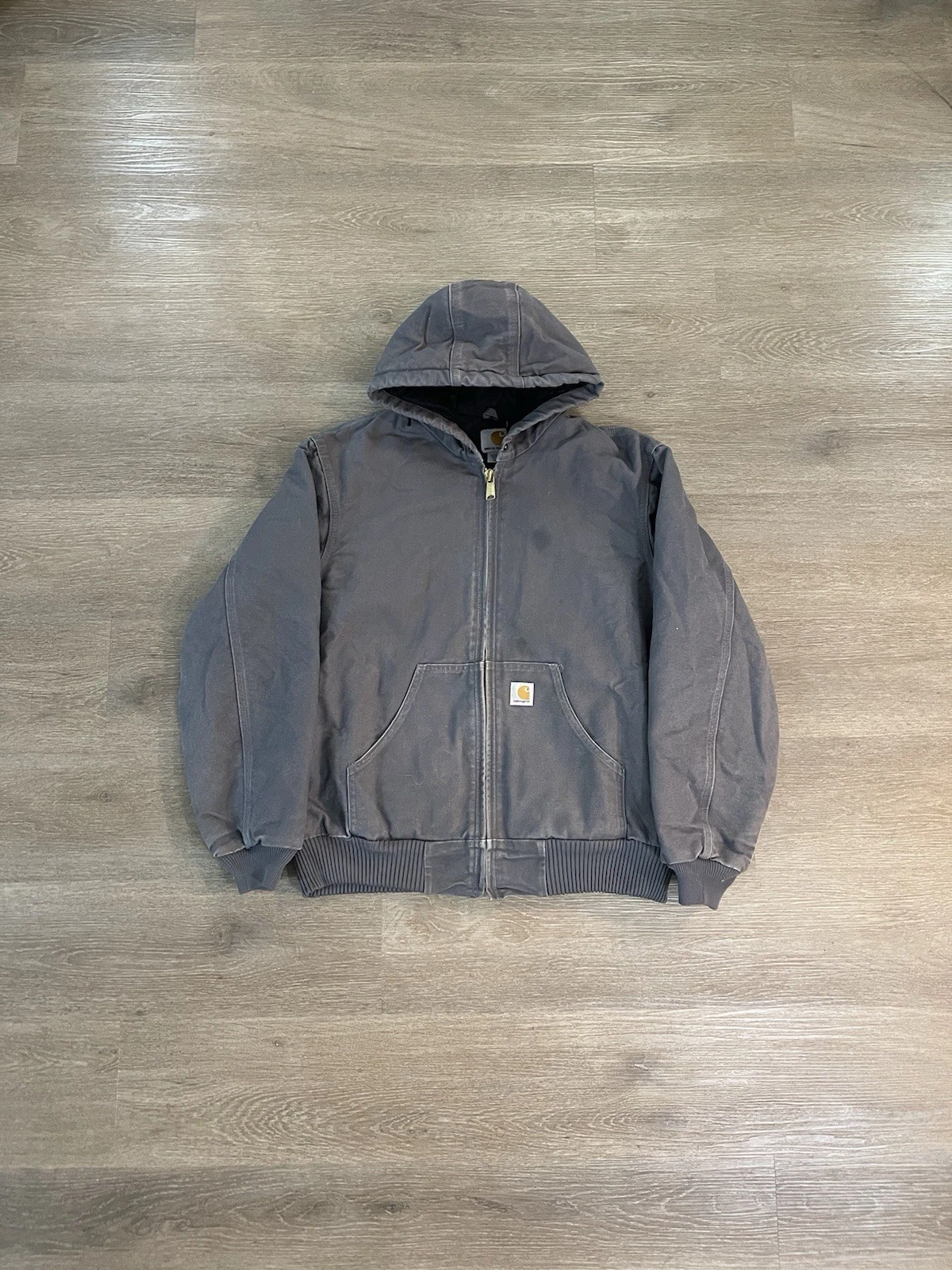 Vintage Men’s Carhartt J140 GVL Canvas Hooded Active Jacket Size Medium Gray
Opens in a new window o