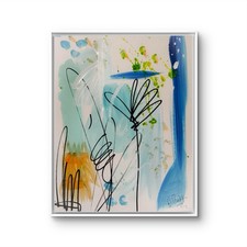 Quadro astratto acrilico arte originale 11x14 su carta