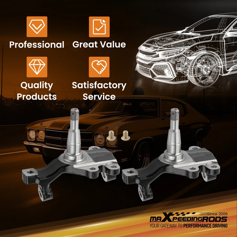 Husillos de caída de 2 pulgadas para Chevy Chevelle Malibu El Camino Pontiac GTO 1964-72 Foto 3 de 4