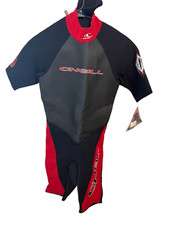 NWT O'neill Men's Shortie Wetsuit Small Reactor Spring Red/Black 1B Style 7117