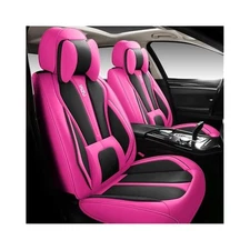 Seat Covers - Universal 5 Seats, Cute Rabbit Design, Leather