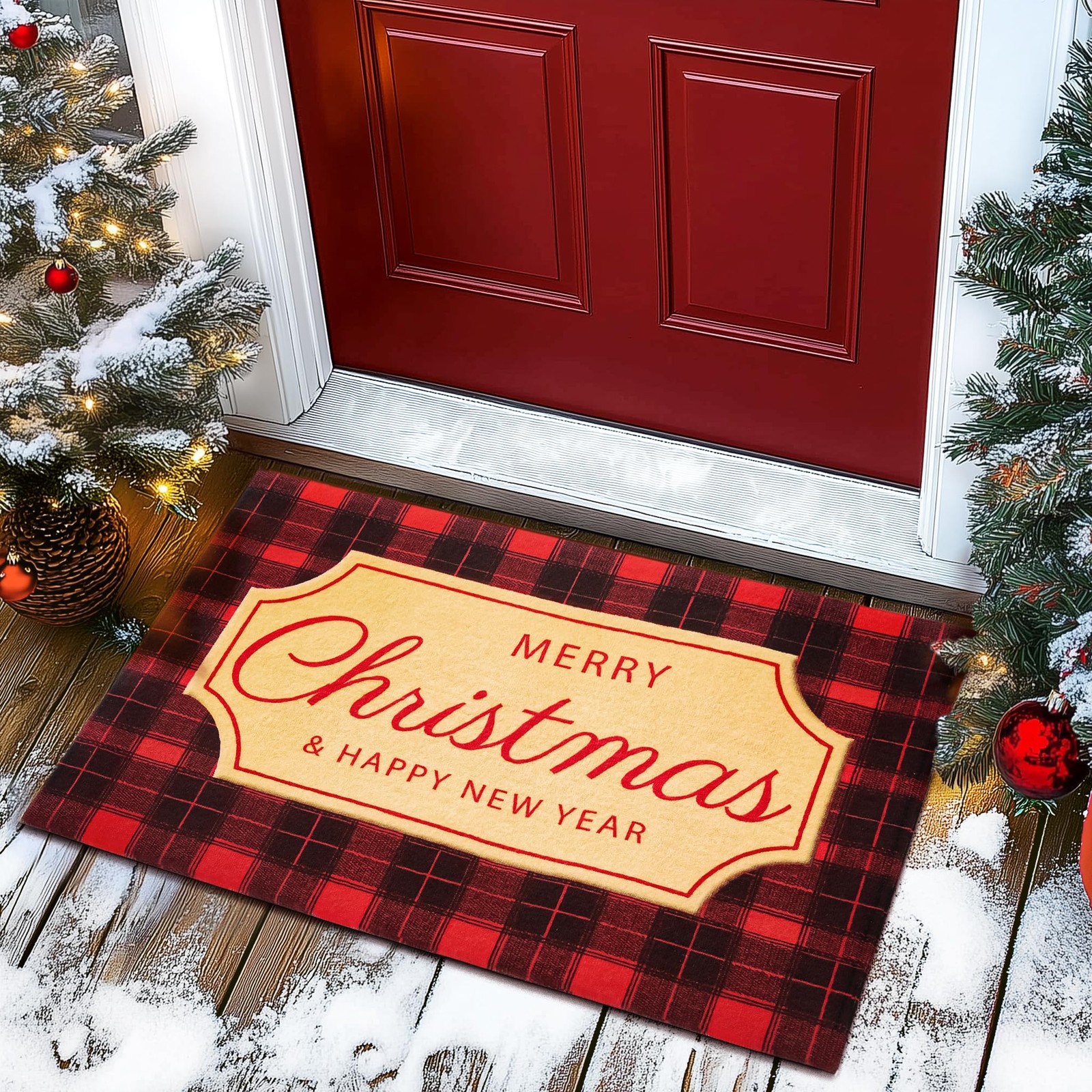 Christmas Doormat, Outdoor & Indoor Merry Christmas Door Mat Outside Holiday ...