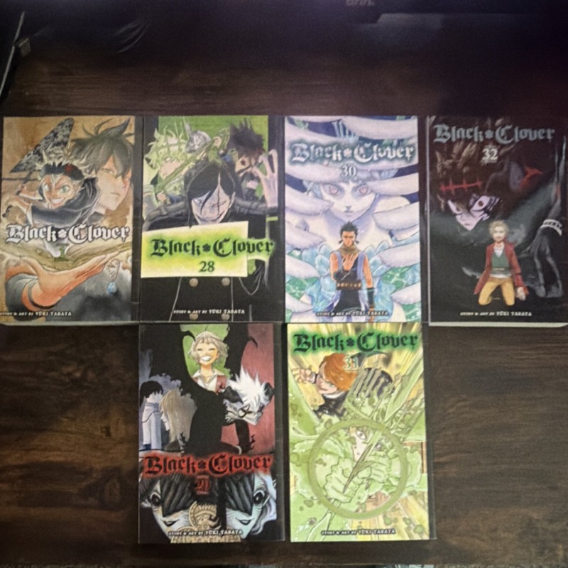 Black Clover Manga Vols 1, 28, 29 , 30, 31, 32 by Yuki Tabata Softcover