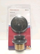 Westbrass R931K Tip-Toe Tub Drain Trim Kit Matte Black Universal 1-1/2  Adapter