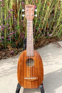 Aiersi Koa Pili Koko Pineapple Soprano Ukulele 21 Inch for Professional