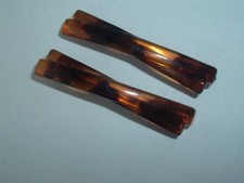 FAUX TORTOISE SHELL LUCITE HAIR BARRETTES HAIR ACCESSORY