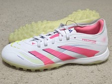 adidas Predator Pro Turf Soccer Shoes White Lucid Pink JH6468 Mens 7 / Womens 8