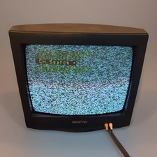 Sanyo 13" Retro Gaming CRT TV Television DS13330 No Remote Front Inputs Tested