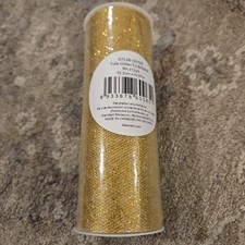 Gold Glitter Tulle 6" X 12 Yards