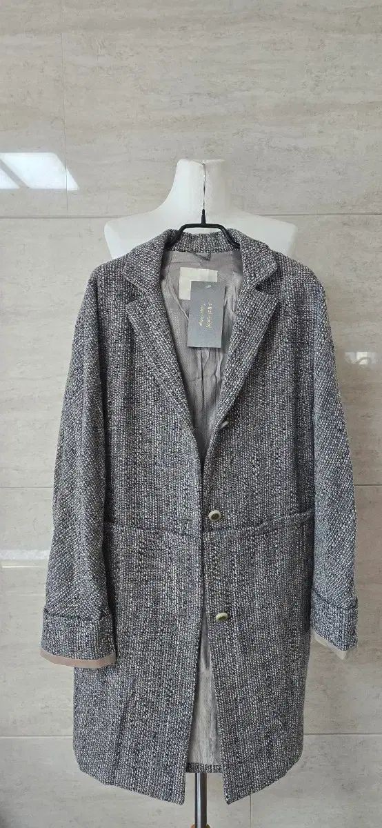 Max Mara Tweed Long Coat Jacket