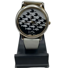 M.C. Escher "Sky & water" Graphic Design 36mm Quartz Analog Watch New Batt Works