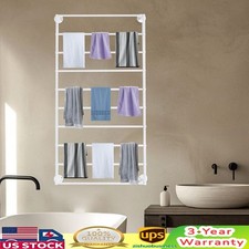 10 Tiers Iron Wall Mounted Scarf Rack Tie Display Rack Towels Storage Rack Shelf