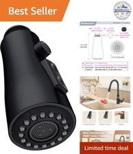 Kitchen Faucet Head Replacement G 1/2 Male Thread Matte Black ABS Plastic