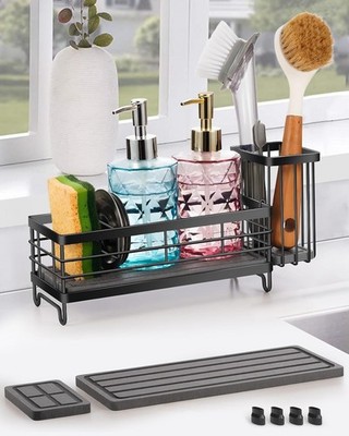 Kitchen Sink Caddy W/ Water Absorbent Diatomite Stone Sink Tray Fast Drying Sink