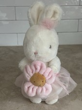 Bunnies by the Bay White Bunny w/ Pink Tutu Cricket Island Blossom Plush SO CUTE