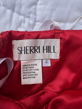 Sherri Hill Red Beaded Sequin Strapless Sweetheart Fit & Flare Short Dress 2