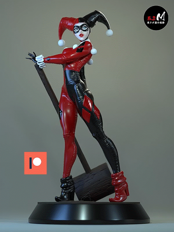 20cm Harley Quinn Figure – 12K Resin Handmade & Hand-Painted Collectible