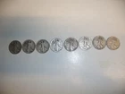 Lot of 6 Walking Liberty Silver Half Dollars, 1917,18S,28S,34,35S,36,37,39S