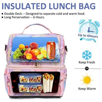Waterproof Durable Lunch Bag with Leakproof Bottom Section