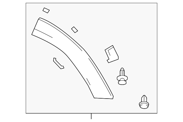 Genuine Mazda Wheel Opening Molding D10E-51-W50C fits select models