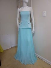 TERANI COUTURE Strapless Pleated Skirt Gown Size:10  NWT