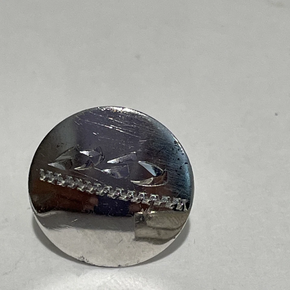 Juego de gemelos y clips de corbata de plata esterlina Marvel vintage grabados en los años 60 MCM Foto 2 de 4