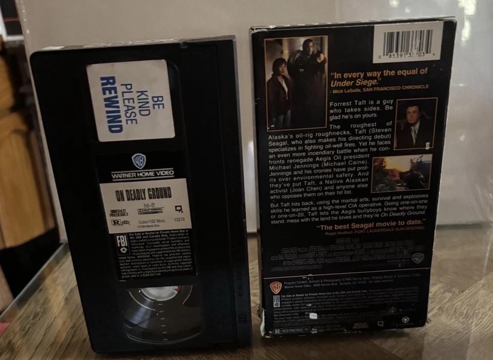 On Deadly Ground VHS Tape 1994 Action-Steven Seagal-tested Places As It Should - Image 2 of 2