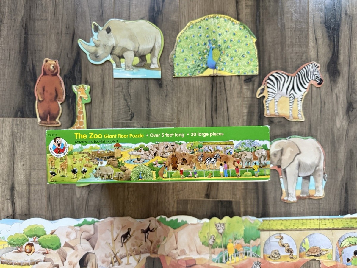 zoo!造 1993 The Zoo 1996 Construction Site Giant Floor Puzzle by